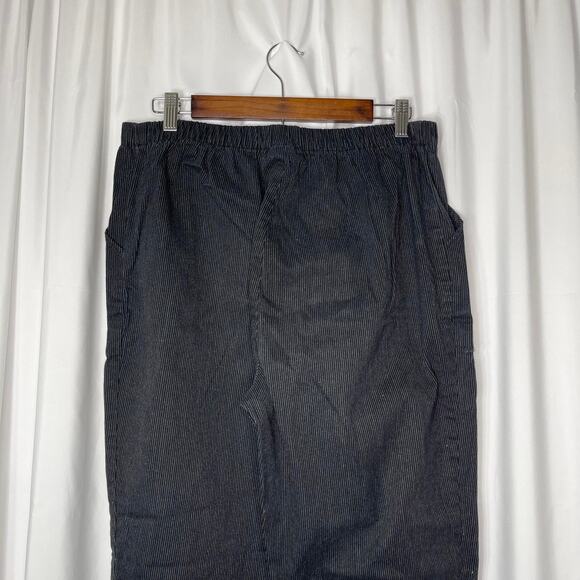 Croft and Barrow pants trousers slacks women's 16 petite 16p black w pinstripe - Picture 7 of 14